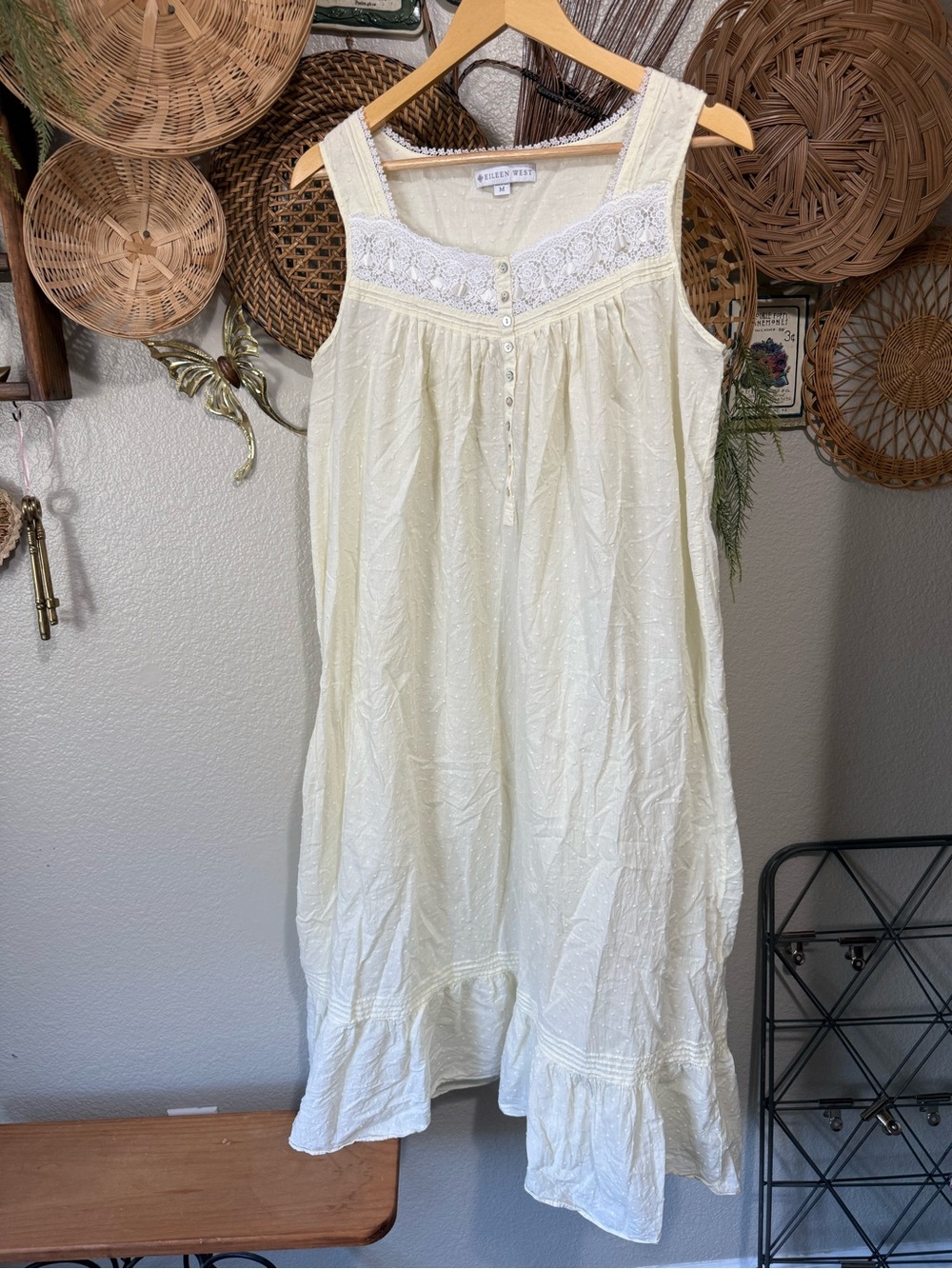 Cottage Core Cotton Nightgown Dress heirloom vintage inspired